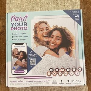 *New in Box* Paint by Number Kit with Custom Photo, frame included
